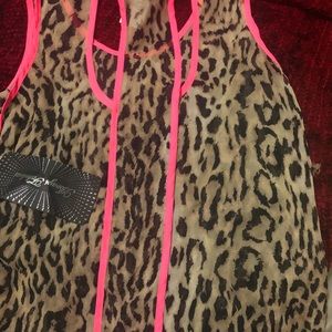 Beautiful pink & animal print tank